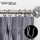 Silver Metal Iron Curtain Hooks - 4pcs